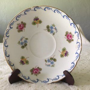 Shelley Roses Pansies Forget-me-not Bone China